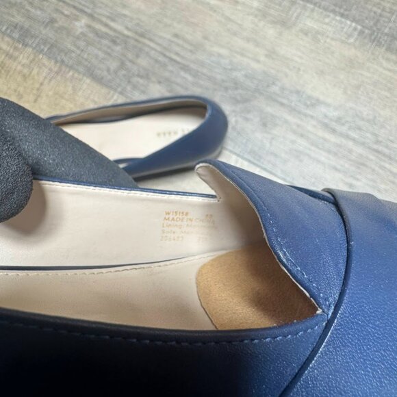 Cole Haan Camila Skimmer Blue Leather Pointed Toe Flats Women's Size 8 - Picture 5 of 7